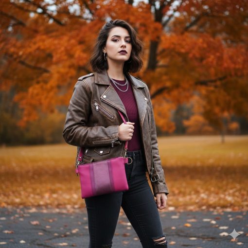 Luna ciklámen cipzáras varálható kistáska