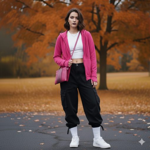 Fruzsi ciclamen estuche con cremallera ortiga mediana 