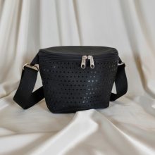 Origami fekete övtáska