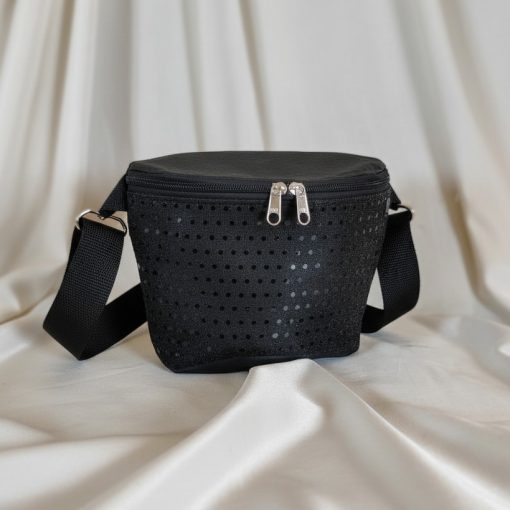 Origami fekete övtáska