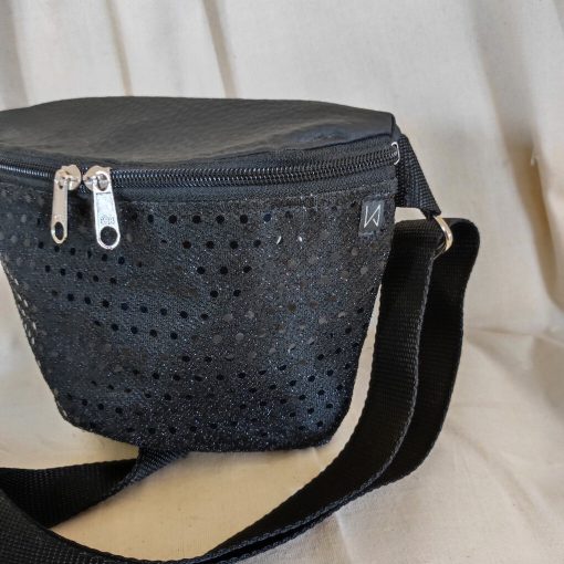 Origami fekete övtáska