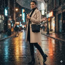 Origami fekete övtáska