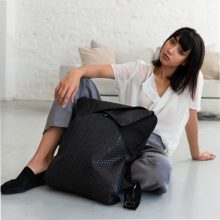 Origami hátizsák fekete színben